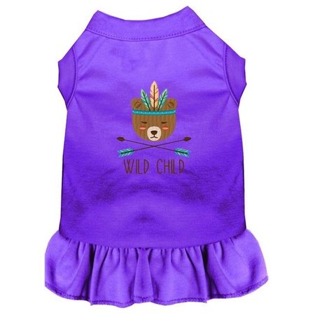 MIRAGE PET Mirage Pet 670-02 PRLG Wild Child Embroidered Dog Dress; Purple - Large 670-02 PRLG